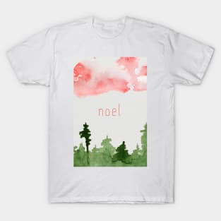 Christmas Noel Watercolor T-Shirt